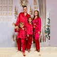 thumbnail image 2 of Rovga Satin Silk Pajamas Pj Solid Family Matching Parent-Child Sleepwear Loungewear Nightwear Pants Set For Men Parent-Child Clothing, 2 of 8