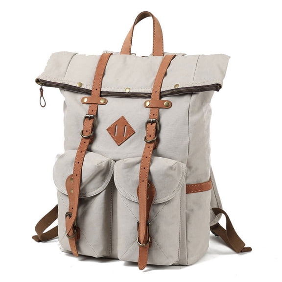 Wax Oil Canvas Backpack Oil Wax Backpack Retro Travel Bag Waterproof Canvas Backpack Travel Backpack Customization,50to31to15cm