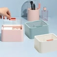 thumbnail image 3 of Caja de almacenamiento de almohadillas de algodón, organizador de escritorio, cubierta transparente a prueba de polvo, bote de regalos para encimera, viaje, hogar, bolas de algodón, Azul jinwen Estuche de almacenamiento de algodón, 3 of 8