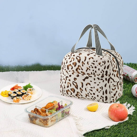 JingChun Cow Print Stuff, Cow Print Lunch Bag, Lunch Bag Women, Lunch Box Lunch Bag for Women Adult Men, Small Leakproof Cute Lunch Tote Large Capacity Reusable Lunch Container