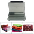 thumbnail image 3 of Estuche organizador portátil para aparejos de pesca con divisores extraíbles para señuelos, cebos, anzuelos y aparejos de agua salada y dulce. gris, 3 of 9