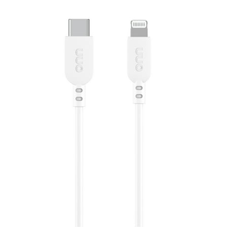 onn 3' Lightning to USB-C Charging and Data Cable for iPhone, iPad, White, Single Pack