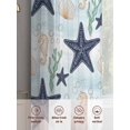 thumbnail image 6 of Summer Marine Life Sheer Curtains 2 Panels Set Ocean Starfish Seahorse Graffiti Shell Seaweed Sheer Window Curtains Light Filtering Rod Pocket Voile Drapes for Bedroom Living Room 52"X96", 6 of 9