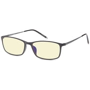 GAMMA RAY FLEXLITE Women's Computer and Gaming Glasses in Flat Black Shatterproof Memory Flex Frame Anti Harmful Glare, UV and Blue Light