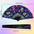 thumbnail image 2 of Rave Folding Fan, Large Rave Clack Folding Hand Fan UV Glow Popping Handheld Foldable Silk Fan for Music Party Drag Queene Dance Performance Decoration Gift$$Home Decor, Kitchen, & Other, 2 of 7
