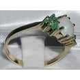 thumbnail image 3 of LBG 10k Yellow Gold Natural Opal and Emerald Womens Promise Ring - Size 7.5, 3 of 4