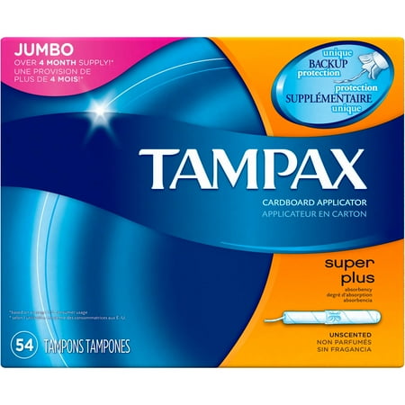 tampax cardboard applicator super tampons count plus