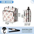 thumbnail image 3 of Zipper Binder with Shoulder Strap 2 inch 3 Ring Waterproof File Folder Organizer Bag 500 Sheet Small Butterfly and Rose Pattern, 3 of 8