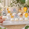 thumbnail image 4 of 10Pcs Jungle Animal Cake Toppers,Cute Safari Cartoon Decorative Cake Pick for Birthday Celebration and Party Supplies, 4 of 7