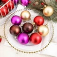 thumbnail image 7 of Coffee Brown Snowflake Christmas Decorations Flocked Christmas Balls Tree Ornaments Holiday Decor 2.36Inch 6Pcs, 7 of 7