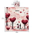 thumbnail image 2 of Valentine's Day Canvas Beach Blanket Picnic Mat for Outdoor Activities - Waterproof and Sandproof, Large Size for Family Gathering and Beach Fun, 2 of 6