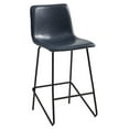 thumbnail image 2 of Maddie Home 26" Faux Leather Upholstered Bar Stool in Navy (Set of 2), 2 of 5