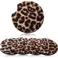thumbnail image 1 of Posavasos de neopreno para bebidas, diseño de leopardo de 2,56 pulgadas, posavasos de goma para taza de coche, accesorios para coche, sala de estar, cocina, oficina, para proteger el coche y los, 1 of 7