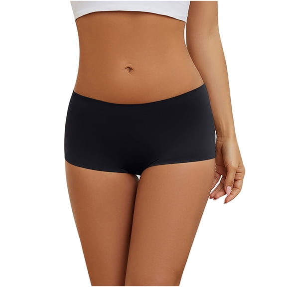 sovlvnd Underwear for Women Panties Women's Solid Color Mid Waist Comfortable And Breathable Flat Foot Underwear