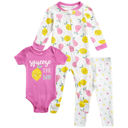 

Koala Baby Newborn Baby Boys and Girls Pants Set - 3 Piece Bodysuit Creeper and Pants (0-9M)