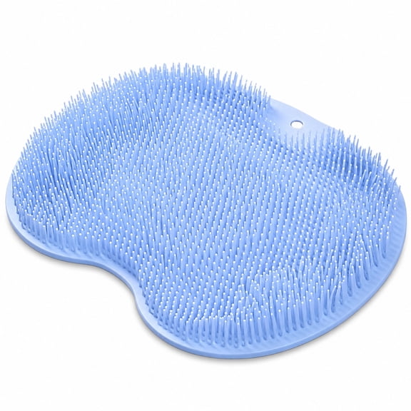 Shower Foot Scrubber Mat, Silicone Exfoliating Massage Cleaner with Suction Cups, Wall Mounted Foot & Back Scrubber for Shower, Bathtub & Elderly