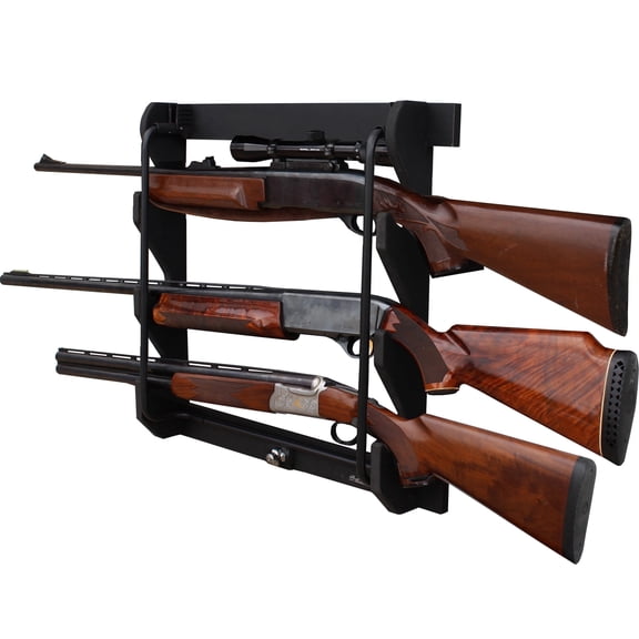 Rush Creek Creations Wall Gun Rack, 5 Gun Capacity, Metal Storage Display Rack