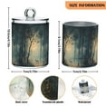 thumbnail image 5 of Yayeee 4 Pack Qtip Holder Bathroom Cotton Swab Canister with Lid Clear Dispenser Set, Retro Forest, 5 of 6