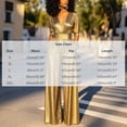 thumbnail image 3 of Ruohan Women's Metallic V-Neck Wide Leg Jumpsuit Party Romper, 3 of 7