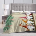 thumbnail image 3 of Christmas Card with Gnomes Lightweight Plush Microfiber Blanket, Warm Cozy Couch Bed TV Blanket Throw Blanket for All Season 60"x80" for Kids Adults, 3 of 5