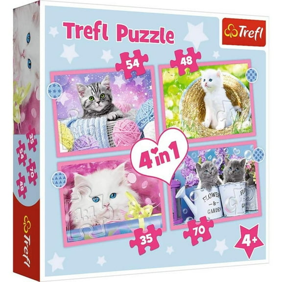 Trefl Preschool 4 in 1 Puzzle - Fun Cats