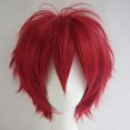 thumbnail image 1 of Peluca para cosplay S-noilite, corta, esponjosa, recta, color vino, 1 of 6