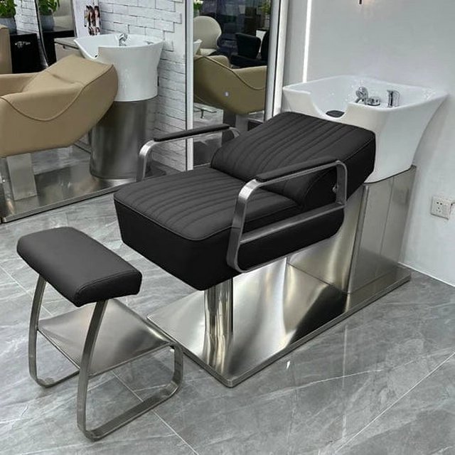 Barber Shaving Chair Shampoo Beauty Salon Hair Washing Massage Bed Simple Styling Muebles Para Spa Hairsalon Furniture CY50XT My Lux Decor Round