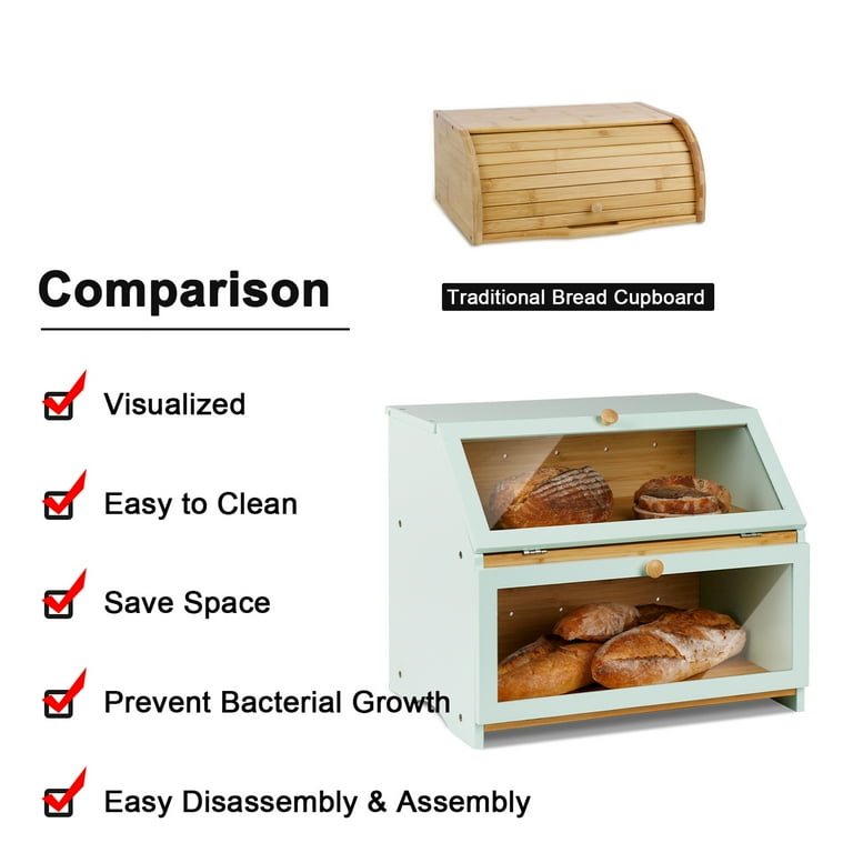 Leopard 504636 Double Layer Bamboo Kitchen Counter Bread