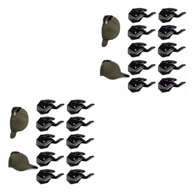 Wweixi 10pieces Wide Application Hat Hangers Home Office Or Hat Shops Exquisite Craft Baseball Caps Hook Black 2Set