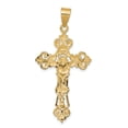 thumbnail image 4 of Finest Gold 14K Two-Tone Inri Fleur De Lis Crucifix Pendant, 4 of 4