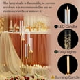thumbnail image 3 of 39.4" Tall Golden Metal Candelabra 5 arm with Acrylic Lampshade, Table Tapered Candlestick Holder Set for Wedding Birthday Party Centerpieces Living Room Dining Table Decor, 3 of 7