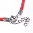 thumbnail image 4 of Imitation Leather Necklace Cords with Platinum Color Zinc Alloy Lobster Clasps and Iron Chains Mixed Color 18 inch, 4 of 4