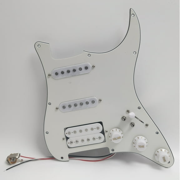 Guitar Prewired Loaded Pickguard, with Alnico 5 Humbucker & single coil Pickups, for Fender USA/Mexico Strat Electric Guitar Replacement Parts