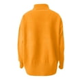 thumbnail image 6 of Casual Turtleneck Sweaters Long Sleeve Knit Pullover Tops for Women Fall Winter Comfort Lightweight Wear 2026 Yellow 2XL, 6 of 6