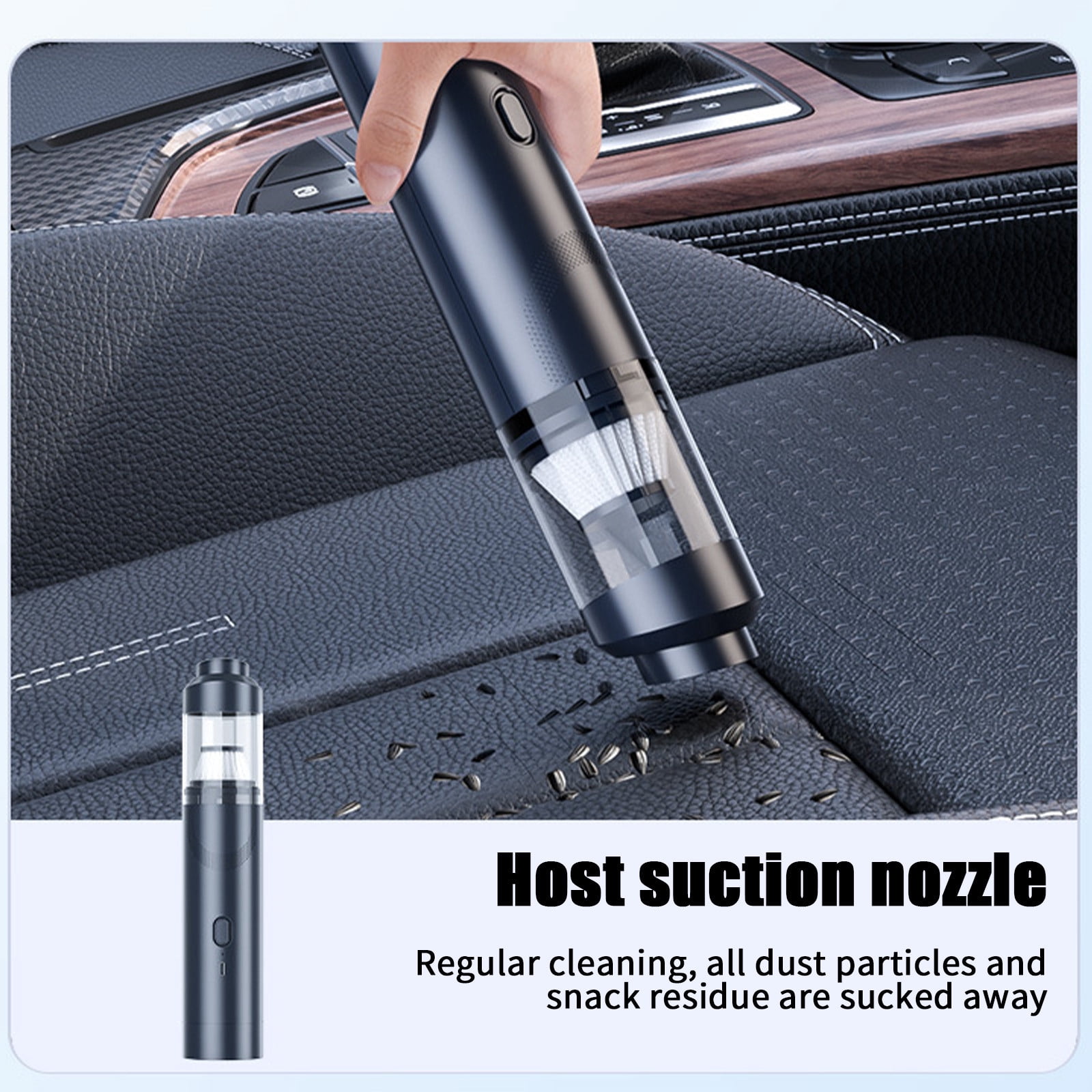 Uiz Merueh Portable Car Vacuum Car Vacuum Portable Cordless Rechargeable Lightweight Portable Vacuum Cleaner, Mini Hand Held Vacuum Cleaner for Car Home