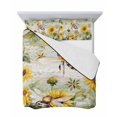 thumbnail image 7 of Sunflower Bee Twin Size Down Alternative Comforter, Lightweight Comforter Quilt Bedding Set with Pillow Shams Vintage Summer Botanical Farmhouse All Seasons Bed Comforter Duvet Insert 68"x86", 7 of 7