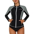 thumbnail image 1 of BeautyIn Maillots de Bain à Manches Longues Rash Guard Femme UV UPF 50+, 1 of 6