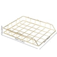 thumbnail image 3 of Metal Letter Tray Desktop Paper Organizer – Stackable A4 Letter Size Metal File Tray for Office Desk, Mail, Papers, Notebooks, 3 of 7