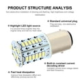 thumbnail image 2 of Flash Stop Lamps Flashing Car Tail Brake Light para automóviles Motocicleta (Blanco) Sywqhk Accesorios para autos y motos, 2 of 2