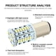 thumbnail image 4 of Flash Stop Lamps Flashing Car Tail Brake Light para automóviles Motocicleta (Rojo), 4 of 7