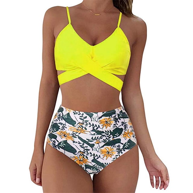 MKLEKYY Trajes De Baño Mujer Short Women Sexy Leopard Print Bikini Set Push Up Bathing Swimwear High Waist Swimsuit