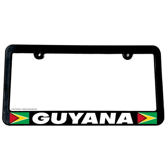 Guyana World Country Flag Car Truck Auto License Plate Frame