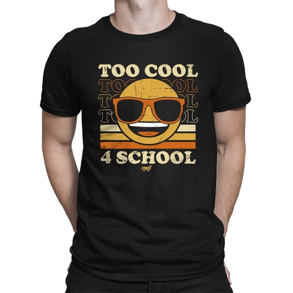 Too Cool 4 School - Retro Emoji Sunglasses Graphic Men's T-shirt