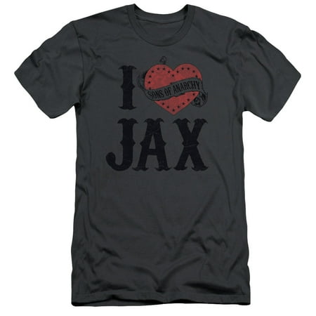 Sons Of Anarchy I Heart Jax Mens Slim Fit Shirt (Jax Best Friend Sons Of Anarchy)