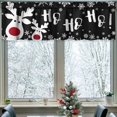 thumbnail image 2 of Winter Christmas Kitchen Curtains Valances 3 Piece Set,Merry Xmas Snowman Let it Snow Elk Reindeer Snowflake Rod Pocket Farmhouse Cafe Curtain Over Sink Window for Holiday Decor 36 Inch, 2 of 7