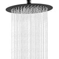 thumbnail image 1 of Pommeau de Douche Pluie 12 Pouces Rond Haute Pression Ultra-Fin Acier Inoxydable 304 Haute Débit avec Buse en Silicone - Chrome, 1 of 8