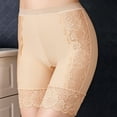 thumbnail image 5 of PiGOGI Women's Lace High Waist Underwear - Sexy Safety Pants - L to 2XL Comfortable Briefs Beige, 5 of 6