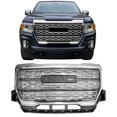 thumbnail image 2 of Ikon Motorsports Front Grille Compatible with 2021-2022 GMC Canyon, Denali Style Chrome Black Direct Replacement Front Bumper Upper Hood Mesh Grille Grill, 2 of 3