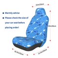 thumbnail image 3 of Wukai Cute Shark Full Set Car Seat Covers with Soft Padding Universal Auto Front Seats Protector and Cushion Mat, 3 of 5