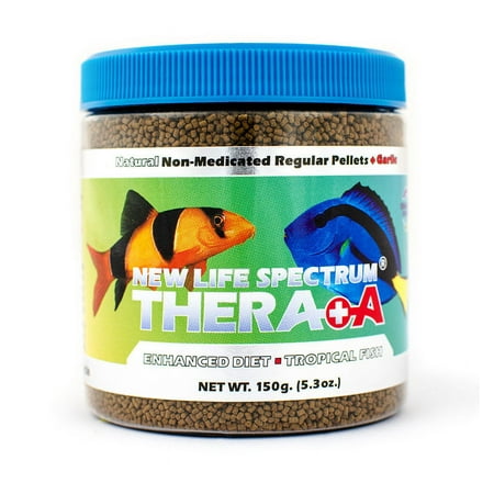 UPC: 0817987022143 | New Life Spectrum Thera A Enhanced Diet Tropical Fish Food Pellets  Regular (1-1.5mm)  5.3 oz